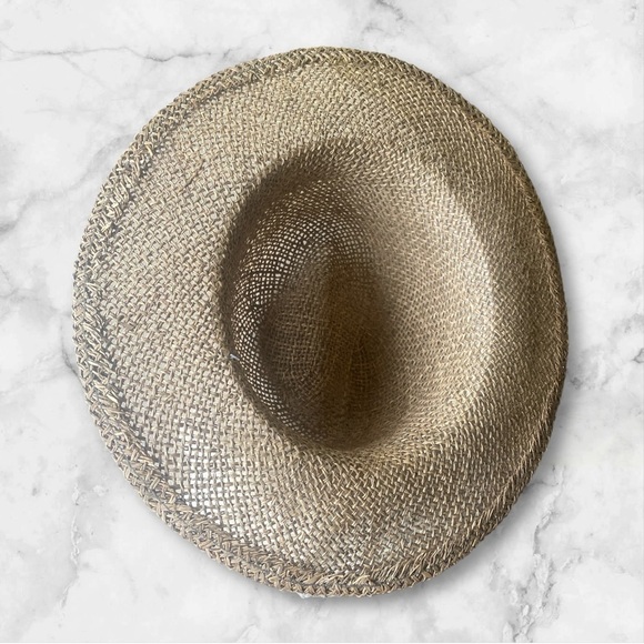 Round Ranger Wide Brim Straw Hat with Cream Ribbon 23” Circumference NWOT - Picture 5 of 6